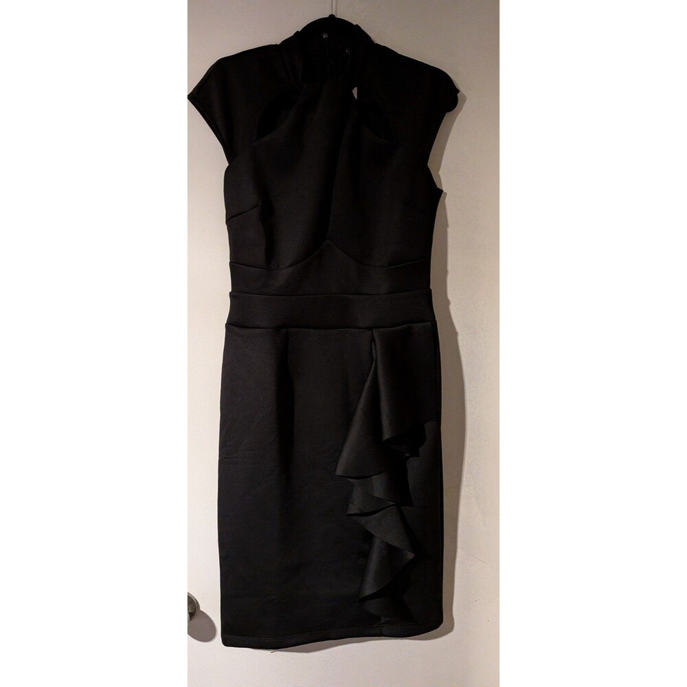 Sexy black dress with cut out neckline medium fit   NEW LBD - Picture 5 of 7